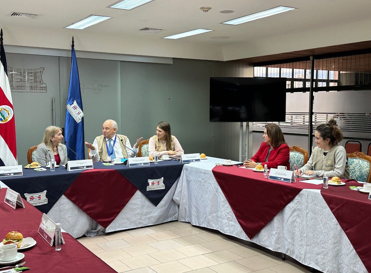 La jefatura de la Misión de Observación Electoral de la OEA en Costa Rica se reunió con el pleno de magistrad@s del Tribunal Supremo de Elecciones para conocer sobre la organización de las Elecciones Municipales del domingo 4 de febrero(1 de febrero de 2024)